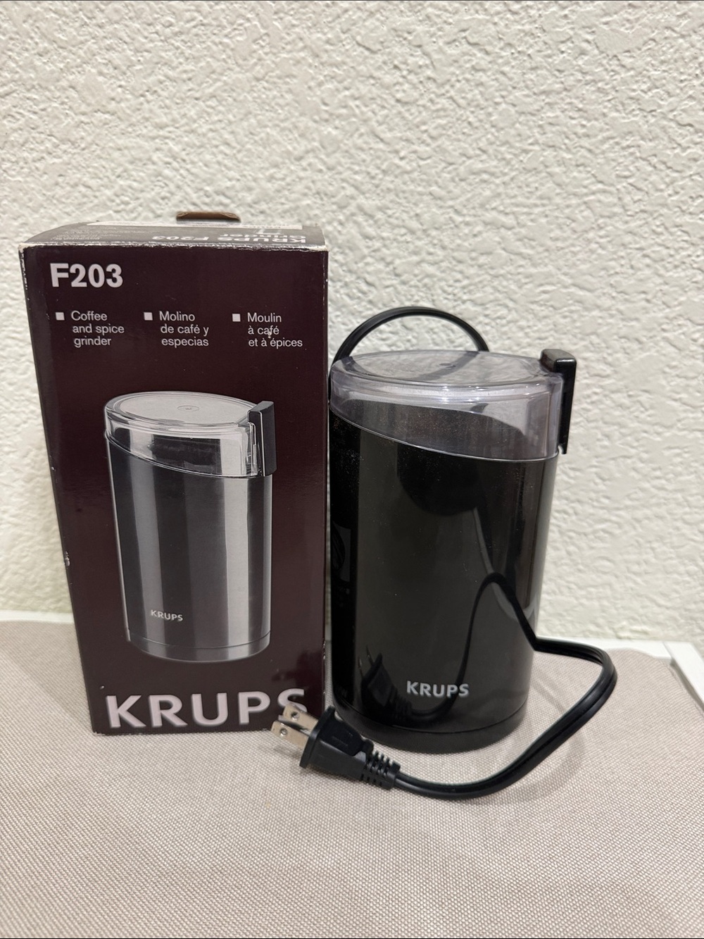 KRUPS F203 Black Coffee & Spice Grinder
